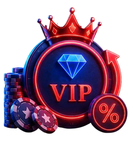 Ilustración de una corona sobre un círculo con un diamante y la palabra VIP