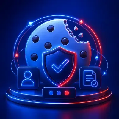 Ilustración de un escudo con una galleta y un ícono de verificación
