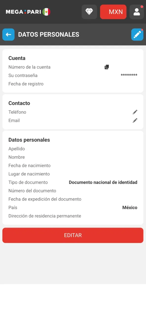 Paso de verificación de identidad descrito en el material de la marca