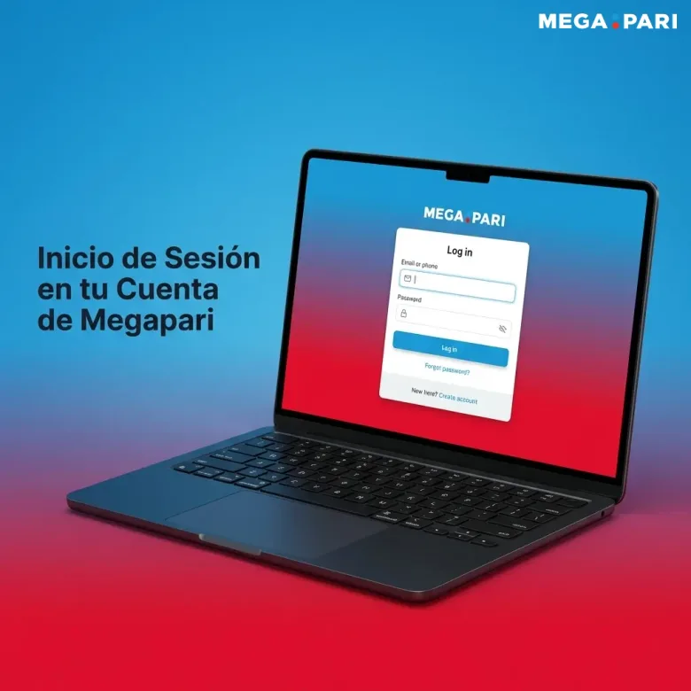 Gráfico de una laptop con el cuadro de inicio de sesión, los campos de correo o teléfono y contraseña y el enlace de recuperación.