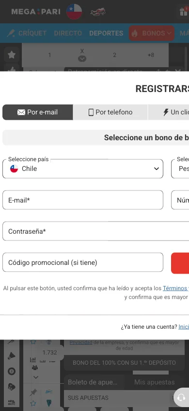 Listado de apuestas prepartido con eventos, fecha, hora y cuotas decimales